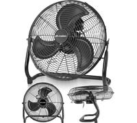 Ventilateur de sol Ventilateur sur pied Circulateurs d'air MalTec W-OC150WT Noir Machine à vent silencieuse 45cm haut débit d'air pour chambre à coucher bureau