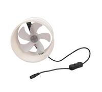 Ventilateur de système de ventilation en PVC 1200 tr/min 160 mm 12 V avec interfaces d'entrée pour diverses sources d'alimentation, y compris ventilateur solaire avec commutateurs