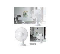 Ventilateur de table - - 40cm - 3 Vitesses - Oscillation - Blanc