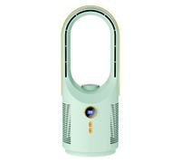 Ventilateur de table alimenté par courroie | Ventilateurs sans pales pour chambre à coucher | Souffleur d'air Rechargeable par USB de 1800 mAh avec veilleuse pour bureau camping-car Voiture Salle