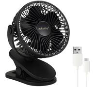 Ventilateur De Table Avec Clip Sans Fil Portable Rechargeable USB Pc