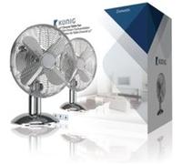 Ventilateur de table chromé könig 12 à 3 vitesses kn-mtf12