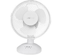 Ventilateur de table - Clatronic VL 3601 - Blanc - Oscillation - 2 niveaux de vitesse