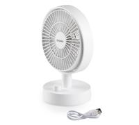 Ventilateur de table - DOMO - Li-ion batt. 5V - Rechargeable USB - Diametre 15 cm - 10 vitesses