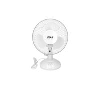 Ventilateur de table EDM 25W - 23cm - Blanc 33962