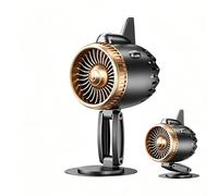 Ventilateur de table hélice d'avion,5 Vitesses Silencieux Rechargeable Par USB Pliable,Ventilateur De Table Reproduction Moteur Avion - pour Maison, Bureau, Camping, Randonnée, Extérieur, Voyage,