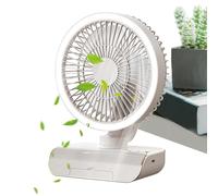 Ventilateur de table oscillant | Ventilateur oscillant à 5 vitesses avec télécommande, absence de bruit, ventilateur portable rechargeable 2000 mAh, refroidisseur d'air pour la maison, le studio