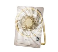 Ventilateur de table | Petits ventilateurs silencieux pour bureau, outil de refroidissement personnel électrique avec écran numérique LCD alimenté par USB suspendu et sur pied