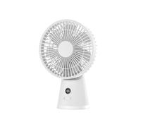 Ventilateur de table portable avec affichage LED, veilleuse, 5 vitesses, moteur DC silencieux, angle réglable, pour chambre, bureau et camping