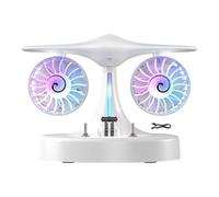Ventilateur de table portable Mist - Refroidisseur d'air silencieux rechargeable USB 5000 mAh 19,2 x 11,1 x 13,4 cm, Mini refroidisseur d'air silencieux à 3 vitesses, Ventilateur personnel compact