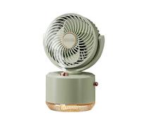 Ventilateur de table portable ultra silencieux avec veilleuse et pulvérisateur - Mini circulateur d'air oscillant électrique pour la maison et le bureau