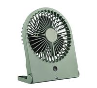 Trio-Leuchten Ventilateur de table Reality Breezy R044-49 vert pistache 2 W à piles/USB-C 3 niveaux