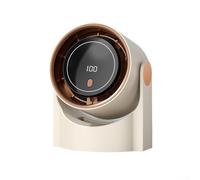 Ventilateur de table silencieux rechargeable avec 100 vitesses réglables pour la maison, le bureau, la chambre à coucher, turbine aérodynamique efficace, refroidissement de petite pièce (café au lait)