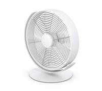 Ventilateur de table Tim de Stadler Form, rafraîchit sans bruit avec réglage en continu de la vitesse, port USB, idéal pour la chambre et le bureau, blanc