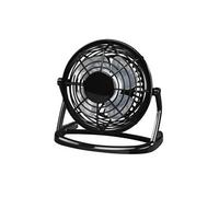 Hama Ventilateur de table USB (Mini Ventilateur de bureau 10 cm (4"), Bouton ON/OFF, inclinable, idéal aussi pour Chambre, Voiture, Camping) Noir