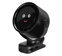 Ventilateur de table USB portable avec design 3 en 1 - Cinq vitesses - Rotation à 720 degrés - Affichage LED - Batterie 4000 mAh - Pour le bureau, la maison, l'extérieur et les voyages - Noir