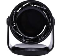 Ventilateur de table Ventilateur de bureau mural silencieux Affichage numérique Ventilateur USB rechargeable 100 vitesses pour la maison, le bureau, la cuisine, le voyage et le camping Noir