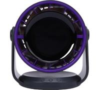 Ventilateur de table Ventilateur de bureau mural silencieux Affichage numérique Ventilateur USB rechargeable 100 vitesses pour la maison, le bureau, la cuisine, le voyage et le camping Gris