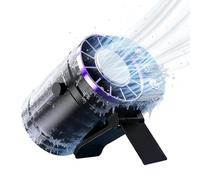 Ventilateur de taille à clip - 8,9 x 8,4 x 6,9 cm - Rechargeable par USB - Affichage LED - Ventilateur portable 100 vitesses - Flux d'air puissant - Dispositif de refroidissement mains libres - Design