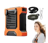 Ventilateur de taille - Portable ABS Travel Cooler | Boîte compacte à 4 vitesses avec fonction lampe de poche, banque d'alimentation rechargeable pour camping en plein air randonnée randonnée plage