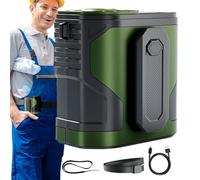 Ventilateur de taille portable rechargeable - Appareil de refroidissement à batterie de 10 cm, souffleur d'air mains libres, gadget lampe torche LED | Refroidisseur personnel haute vitesse pour le