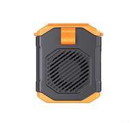Ventilateur de taille portable rechargeable par USB avec indicateur de batterie en temps réel et 5 vitesses de vent, mains confortables, clip de taille ou mini ventilateur à suspendre au cou pour