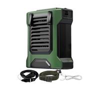 Ventilateur de taille portable, ventilateur de voyage léger, avec pince à la taille, avec lampe de poche, rechargeable par USB, 4000 mAh, pour les sentiers de randonnée ou les aventures d'été en plein
