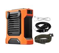Ventilateur de taille portable, ventilateur de voyage léger, avec pince à la taille, avec lampe de poche, rechargeable par USB, 4000 mAh, pour les sentiers de randonnée ou les aventures d'été en plein