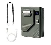 Ventilateur de Taille Portable,Ventilateur Personnel a Porter,Batterie 3600 MAh Rechargeable Par USB,avec 100 Vitesses,Hauteur Maximale de 40 Cm et Cordon pour Chantiers,Fermes,Voyages et Pêche