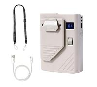 Ventilateur de Taille Portable,Ventilateur Personnel a Porter,Batterie 3600 MAh Rechargeable Par USB,avec 100 Vitesses,Hauteur Maximale de 40 Cm et Cordon pour Chantiers,Fermes,Voyages et Pêche