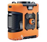 Ventilateur de taille portable - Ventilateur rechargeable à 100 vitesses avec lumière LED | Ceinture tour de cou compact USB personnel Airflow outil de refroidissement à clipser pour la randonnée, les