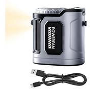 Ventilateur de taille rechargeable, refroidisseur portable à clip, appareil de 8,5 x 8,2 x 7,9 cm avec batterie de 3600 mAh, ventilateur personnel portable, outil d'activité de plein air avec design