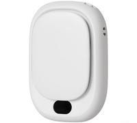 Ventilateur de taille rechargeable sans pales 2000 mAh, ventilateur de cou silencieux à 4 niveaux avec écran LED, refroidisseur mains libres alimenté par USB pour course à pied, camping (blanc)