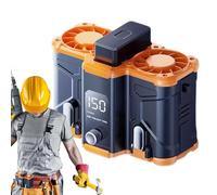 Ventilateur de taille rechargeable, ventilateur de cou à clip - LED numérique Display Climatiseur d'air double Air Air Fournitures électriques de plein air portables étanches IPX4 co