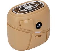 Ventilateur de taille suspendu Affichage LED Ventilateur de refroidissement portable pour l'extérieur Fonction de diffusion de parfum Jaune 100 niveaux de réglage