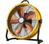 Ventilateur de tambour industriel robuste à 3 vitesses à haute vitesse de circulateur d'air de cuivre Moteur en aluminium Lames de sécurité Grille pour l'entrepôt Factory Sous-sol Atelier Refroidissem