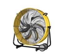 Ventilateur de tambour industriel - Ventilateur de sol haute vitesse à 3 vitesses avec roues et poignée pour garage, entrepôt, atelier et sous-sol