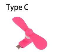 Ventilateur de téléphone portable de type C,30 pièces,mini USB C,refroidissement de la main,refroidisseur d'été pour les transformateurs de prise de type C - Type Pink