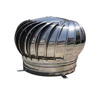 Ventilateur de toit à turbine, chapeau de cheminée rotatif en acier inoxydable 304, actionné par le vent, résistant aux intempéries, robuste et durable, assure une bonne circulation de l'air intérie