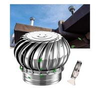 Ventilateur de toit à turbine en acier inoxydable, 7,6 à 99,1 cm, ventilateur de ventilation extérieur de cheminée, ventilateur de toit non électrique pour maisons
