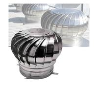 Ventilateur de toit à turbine en acier inoxydable - Bouchon d'éolienne pour la circulation de l'air intérieur, avec 4 pieds de montage, pour séchoir à la maison, tuyau de conduit, abri de jardin