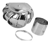 Ventilateur de toit à turbine en acier inoxydable de 100 mm, capot de cheminée rotatif for ventilation des combles, anti-refoulement
