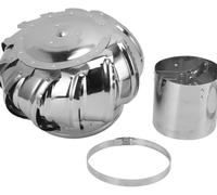 Ventilateur de toit à turbine en acier inoxydable de 110 mm, capot de cheminée rotatif for ventilation de grenier, maison, usine, ferme, anti-courant descendant