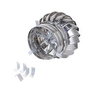 Ventilateur de toit à turbine en acier inoxydable, ventilateur de grenier non alimenté, capuchon de cheminée rotatif, 4 pieds de montage, pour une meilleure circulation de l'air