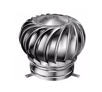 Ventilateur de toit à turbine en acier inoxydable, ventilateur de grenier non alimenté, capuchon d'éolienne avec pieds de montage pour conduit de séchage, abri de jardin