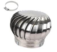 Ventilateur de toit, capuchon d'aération rond, acier inoxydable 304, kit ventilation, raccordement facile à faire soi-même, pour)(6.3inch(160mm))