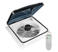 Ventilateur de Toit électrique 12V for Camping-Car avec capteur de Pluie télécommande Ventilateur de Plafond réversible à 10 Vitesses for fourgonnette remorque Caravane(40x40cm)