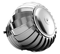 Ventilateur de toit en acier inoxydable 160 mm - Résistant aux intempéries - Capuchon rotatif pour une circulation d'air et une efficacité énergétique élevées