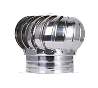 Ventilateur de toit en acier inoxydable - Bouchon de cheminée rotatif silencieux avec design étanche à la pluie pour grenier et maison - Solution de ventilation durable et économe en énergie