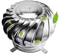 Ventilateur de toit en acier inoxydable, bouchon d'échappement rotatif 304, évacuation de cheminée galvanisée résistante aux intempéries, 110 mm, pour une circulation efficace de l'air